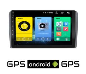 AUDI A3 (2003-2012) Android οθόνη αυτοκίνητου με GPS WI-FI (ηχοσύστημα αφής 9" ιντσών OEM Youtube Playstore MP3 USB Radio Bluetooth Mirrorlink Α3 εργοστασιακή, 4x60W, AUX) AU23