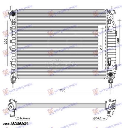 ΨΥΓΕΙΟ 2.2 TDCi ΜΗΧΑΝΙΚΟ ΠΕΤΡΕΛΑΙΟ (670x500x34) (KOYO)  για OPEL ANTARA 06-15