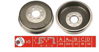 ΤΑΜΠΟΥΡΑ VW TRANPORTER IV 90'-03' (270x65)701609617