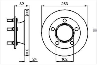 ΔΙΣΚΟΠΛΑΚΑ MEYLE 0155232037 MERCEDES-BENZ MB 100 1988-1996 MERCEDES-BENZ 100 1988-1996