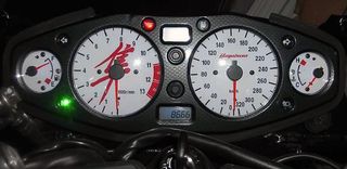 Λευκές πλάκες οργάνων καντράν Suzuki GSXR1300 Hayabusa 2001-2007