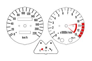 Λευκές πλάκες οργάνων καντράν Kawasaki ER-5 1997-2006