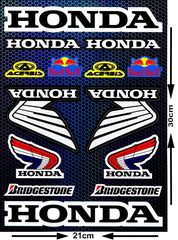 Καρτέλα αυτοκόλλητα Honda (14 τεμ.)