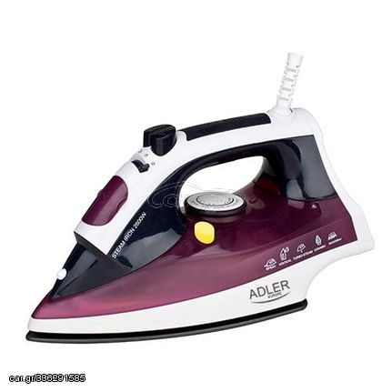 Adler AD 5022 Dry & Steam iron Ceramic soleplate Purple, 2200 W