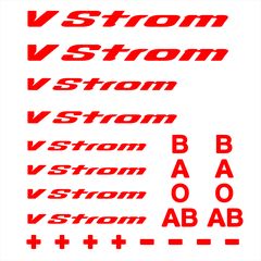 Σετ αυτοκόλλητα V-Strom & ομάδες αίματος κόκκινο