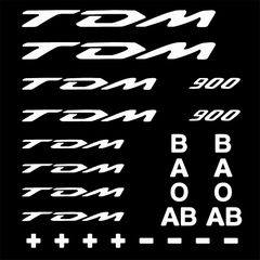 Σετ αυτοκόλλητα για Yamaha TDM & ομάδες αίματος λευκό