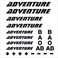 Σετ αυτοκόλλητα για KTM 1290 / 1190 / 1090 / 990 Adventure & ομάδες αίματος μαύρο