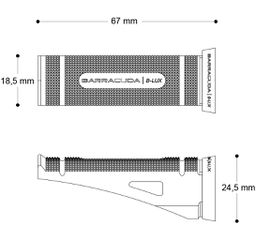 Barracuda racing μαρσπιέ "R" μαύρα-thumb-2