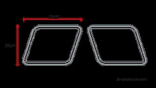 "Parallel" Cafe Racer / Scrambler universal Βάσεις αριθμών-thumb-3
