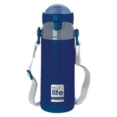 Ecolife Παιδικό Ανοξείδωτο Παγούρι Θερμός 400ml Navy Blue 33-BO-2989