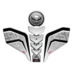 GPK σετ 3D προστατευτικά ρεζερβουάρ για CF Moto 250NK 2018-2022 λευκό