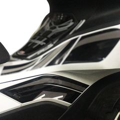 GPK σετ 3D πλαϊνά αυτοκόλλητα μαρσπιέ Honda PCX 125 2021-2024 μαύρο-γκρι
