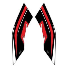 GPK σετ 3D πλαϊνά αυτοκόλλητα μαρσπιέ Honda PCX 125 2021-2024 μαύρο-κόκκινο