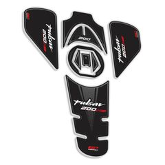 GPK 3D σετ tank pad για Bajaj Pulsar NS 200 2011-2024
