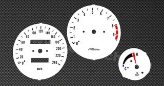 Λευκές πλάκες οργάνων καντράν Yamaha TDM 850 1991-2001