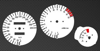 Λευκές πλάκες οργάνων καντράν Yamaha FZR 600 1994-1995 (4JH)