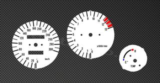 Λευκές πλάκες οργάνων καντράν Yamaha FZR 600 1989-1993 (3HE)