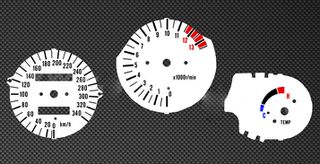 Λευκές πλάκες οργάνων καντράν για Suzuki GSXR 1100W 1993-1998