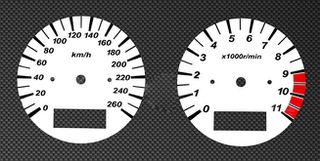 Λευκές πλάκες οργάνων καντράν για Suzuki GSX 1400 2001-2007