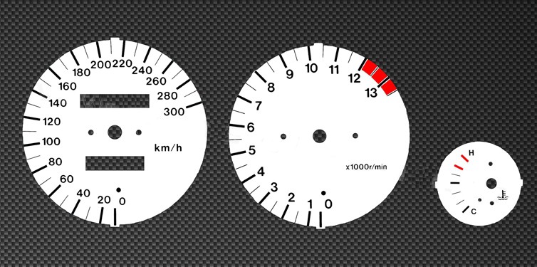 Λευκές πλάκες οργάνων καντράν για Suzuki RF900 1995-1999