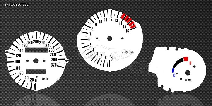 Λευκές πλάκες οργάνων καντράν Suzuki GSXR 750W 1992-1996