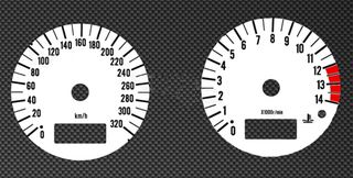 Λευκές πλάκες οργάνων καντράν για Kawasaki ZX-9R 2000-2003