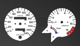 Λευκές πλάκες οργάνων καντράν για Honda CB500 PC26 1993-1996