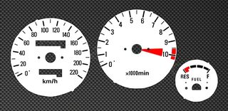 Λευκές πλάκες οργάνων καντράν Honda CBX 550F 1982-1986