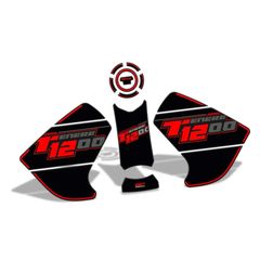 GPK 3D σετ tank pad Yamaha XT1200Z Super Tenere 2010-2020 μαύρο-κόκκινο