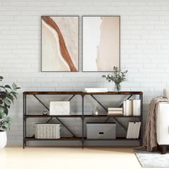 Τραπέζι Κονσόλα Sonoma Δρυς 160x30x75 εκ. Επεξ. Ξύλο/Σίδηρος 832850