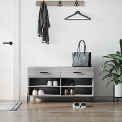 Παπουτσοθήκη Γκρι Sonoma 102x35x55 εκ. από Επεξεργασμένο Ξύλο 829754