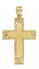 Σταυρός Facadoro χρυσός 14 καράτια ματ CR-R-000005