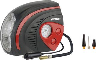 AMiO Κομπρεσερ Αερα Ελαστικων 12V 100pSi 7bAr Με Φις Αναπτηρα & Led ΦΑΚΟ