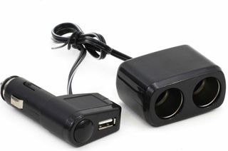 AMiO Ανταπτορας Αναπτηρα Διπλος 12/24V Με Usb Kai Καλωδιο - 1 ΤΕΜ. - (01029)