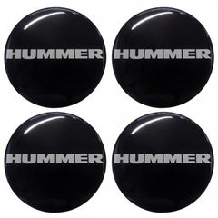 Hummer αυτοκόλλητα σήματα ζαντών 6 CM μαύρα με επικάλυψη σμάλτου – 4 τεμ.