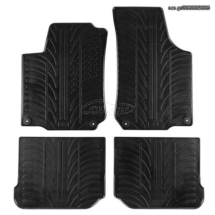 VW Golf 5D 1998-2003 / Bora / Beetle 1998-2004 / Seat Leon / Toledo 1998-2005 Skoda Octavia 1997-2004 λαστιχένια μαύρα πατάκια Gledring 0059 - 4τμχ