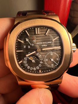 Patek philippe NAUTILUS moonphase 5712R-001 rose gold 18K special custom superclone 2024 with all functions like genuine 