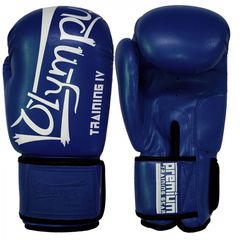 Πυγμαχικά Γάντια Olympus TRAINING IV PU Μπλε-thumb-1