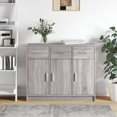 Ντουλάπι Γκρι Sonoma 91 x 28 x 75 εκ. από Επεξεργασμένο Ξύλο 823014