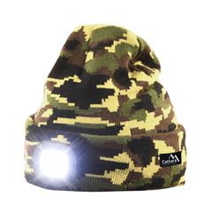 Σκούφος με φακό LED army onesize