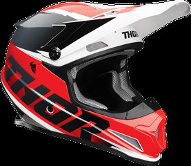 Κράνος THOR Sector Fader Helmet Black, Red, White, Gloss