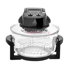Φουρνάκι ρομπότ Crystal cook ισχύος 1400w χωρητικότητας 12lt με αντιστάσεις σε μαύρο χρώμα