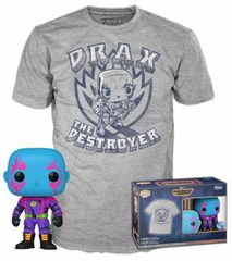 Funko Pop! Tee (Adult): Marvel Guardians of the Galaxy Volume 3 - Drax (Blacklight) (Special Edition) Vinyl Figure and T-Shirt (XL)