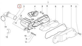 Εισαγωγή Φίλτρου Αέρα Gilera Stalker 50 2005-2006 (EMEA) ZAPC40100 840159