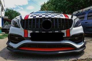 Κεντρική γρίλια μάσκας Mercedes A-Class W176 Facelift 2015-2018 A45 GT-R Panamericana Design All Black