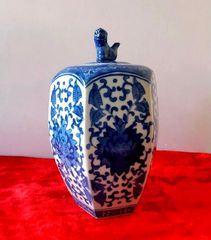 Αντίκα κινέζικο βάζο blue and white δυναστείας Qialong (1736-1796)