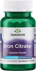 SWANSON IRON CITRATE 25MG 60VCAPS