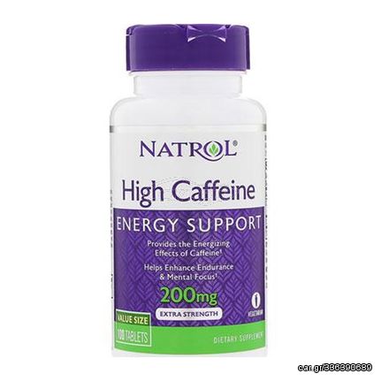 NATROL HIGH CAFFEINE 200MG 100TABS