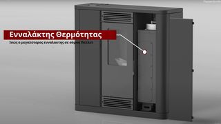 Αερόθερμη σόμπα πέλλετ καναλάτη Biocalor Simfonia 11 kw-thumb-4