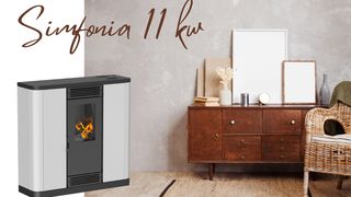 Αερόθερμη σόμπα πέλλετ καναλάτη Biocalor Simfonia 11 kw-thumb-2
